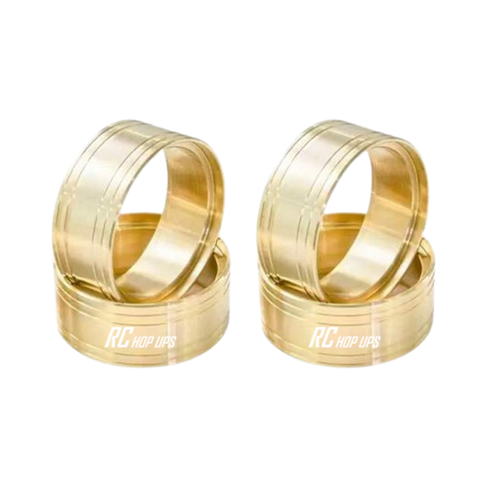 RC Hop Ups 1.9″ CNC Brass Wheel Clamp Rings (4)