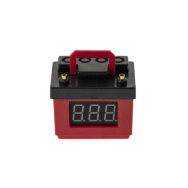 RC Hop Ups Scale Decorative Battery Box w/ Voltage Meter (Red)