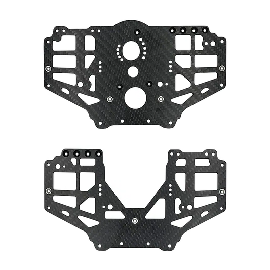 RC Hop Ups CNC Carbon Fiber Middle Gearbox Left & Right Outer Protection Plates