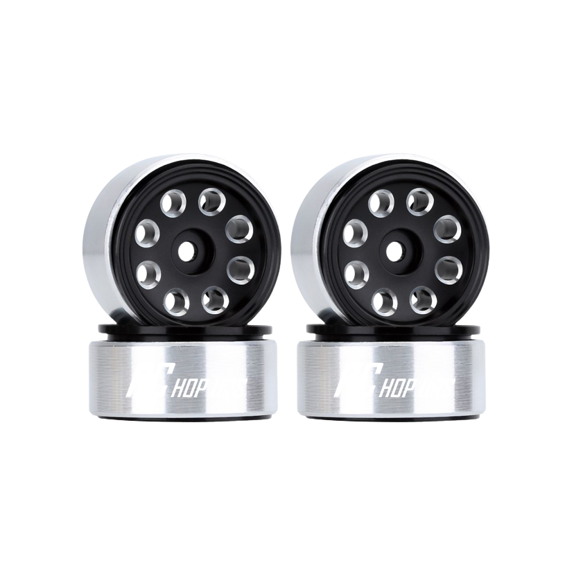 RC Hop Ups 1.0" CNC Aluminum 8 Hole Beadlock Wheels (4)