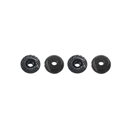 RC Hop Ups M4 Serrated Flanged Wheel Nuts (4)