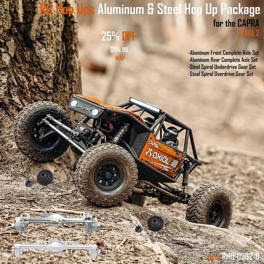 RC Hop Ups Aluminum & Steel Hop Up Package for the Axial Capra (Stage 2)