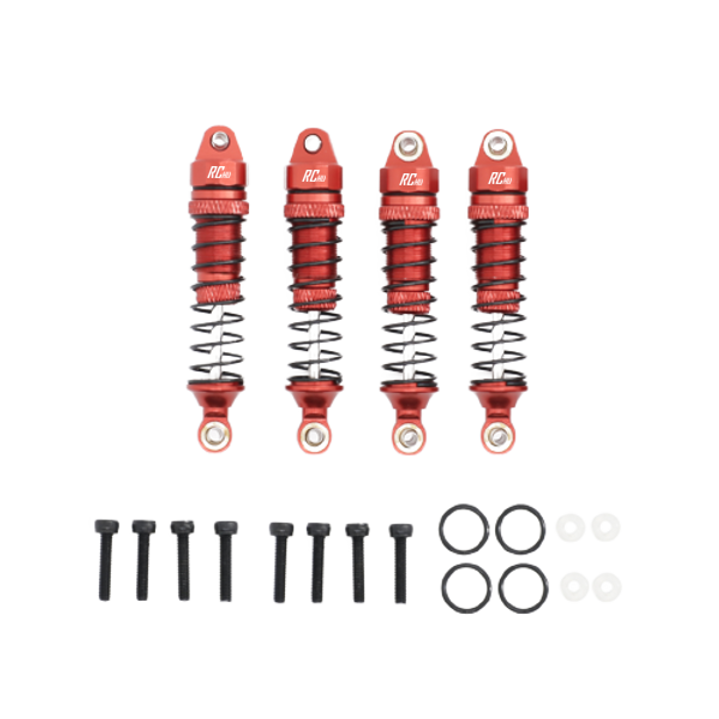 RC Hop Ups CNC Aluminum Shocks (4) (Red) for TRX Latrax Models