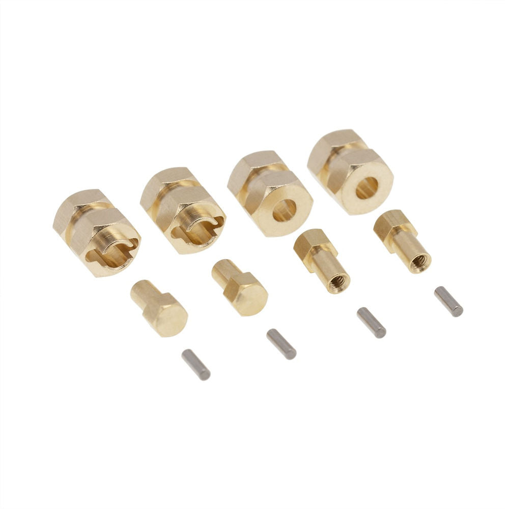 RC Hop Ups CNC Brass +5mm 7mm Hex Set (4)