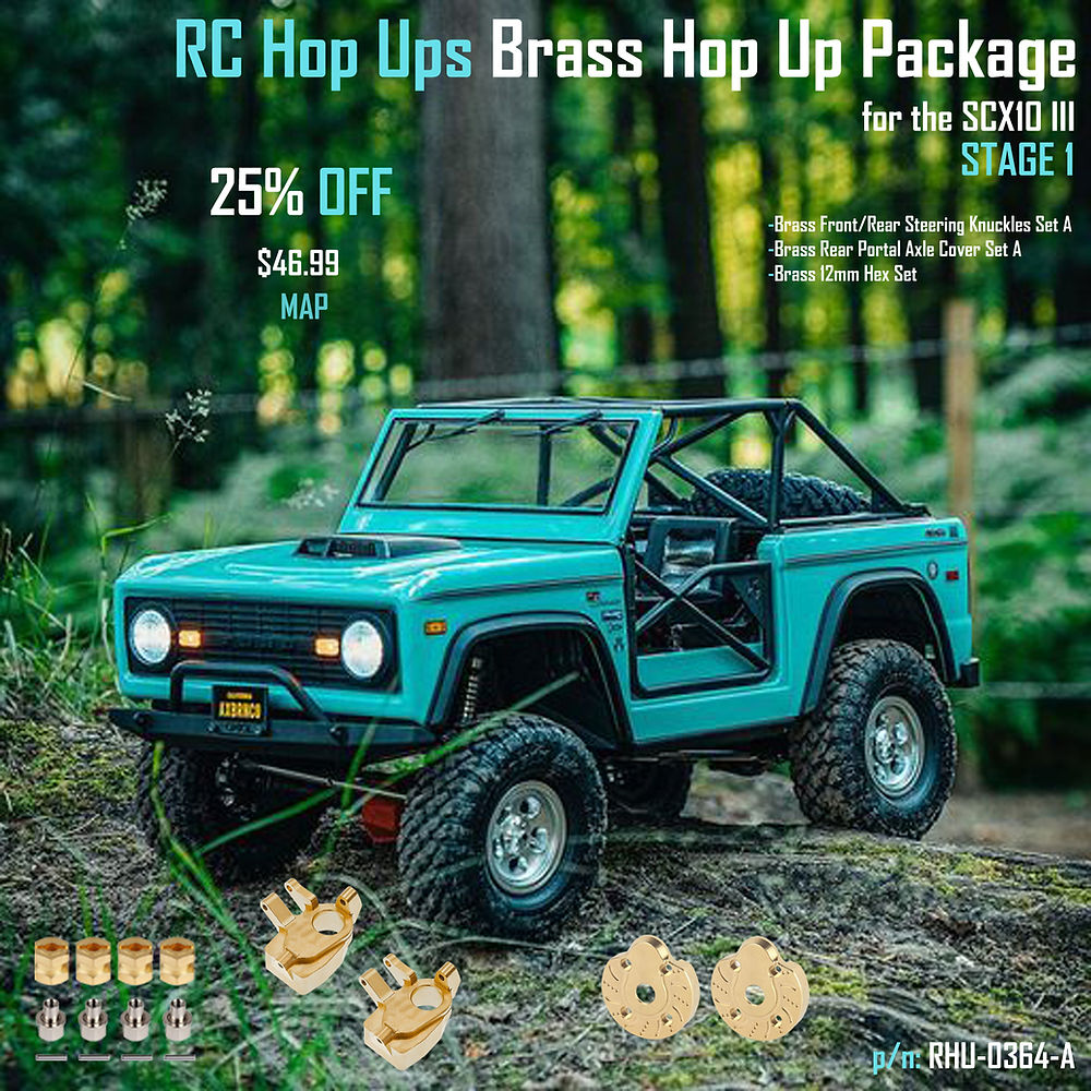 RC Hop Ups Brass Hop Up Package for the Axial SCX10 III (Stage 1)