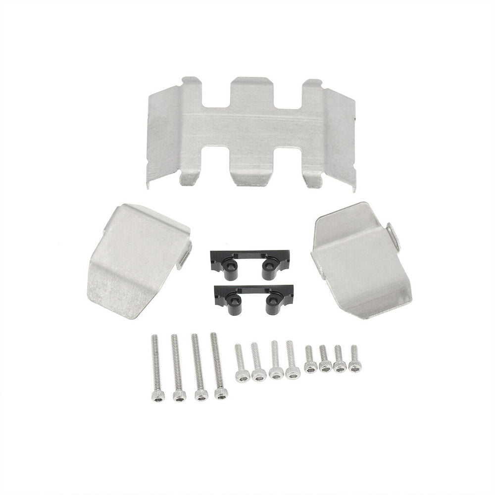 RC Hop Ups CNC Stainless Steel Skid Plate Set (3)