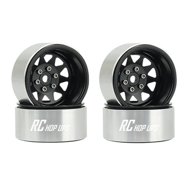 RC Hop Ups 1.9" CNC Steel Deep Dish Beadlock Wheels (4)