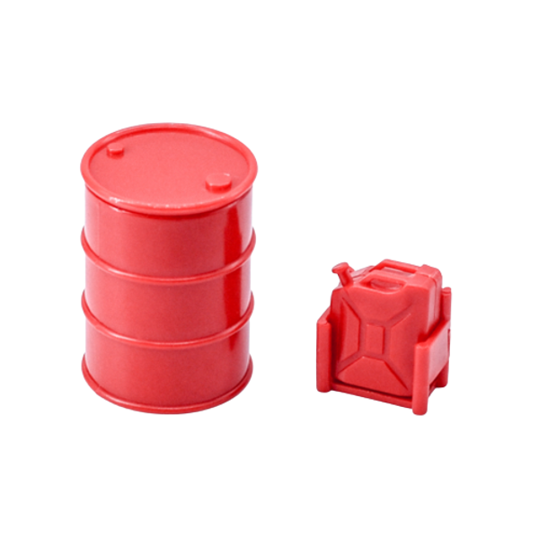 RC Hop Ups Scale Decorative Oil Tank & Gas Can (Red)