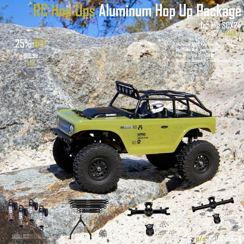 RC Hop Ups Aluminum Hop Up Package for Axial SCX24 (Stage 2) (SWB)