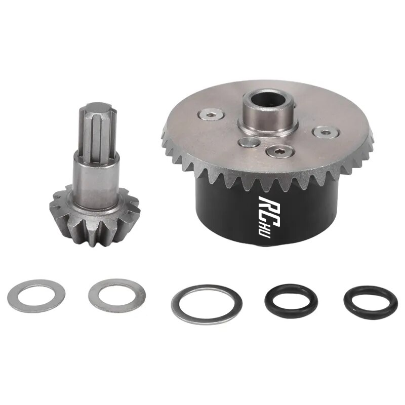 RC Hop Ups CNC Aluminum Front or Rear Differential Case w/ Hardened Steel Gears