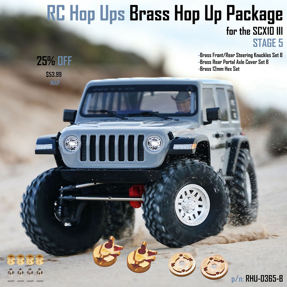 RC Hop Ups Brass Hop Up Package for the Axial SCX10 III (Stage 5)