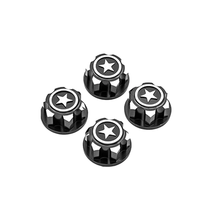 RC Hop Ups CNC Aluminum Serrated 17mm Hex Wheel Nuts (4)