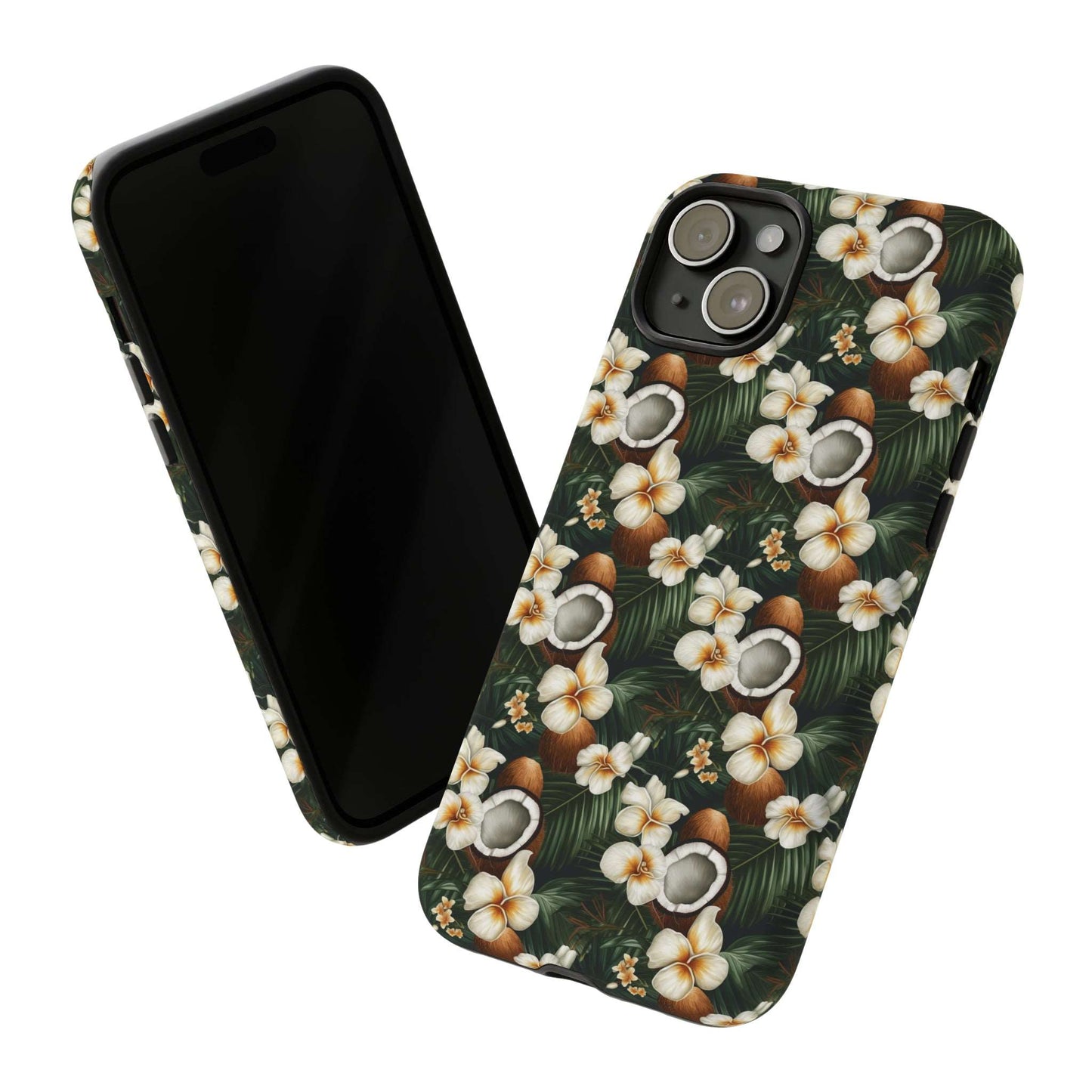 Coconut & Flower Phone Case iPhone 12-15 Pro Max, Google Pixel 5-7 Pro, Samsung S20-23