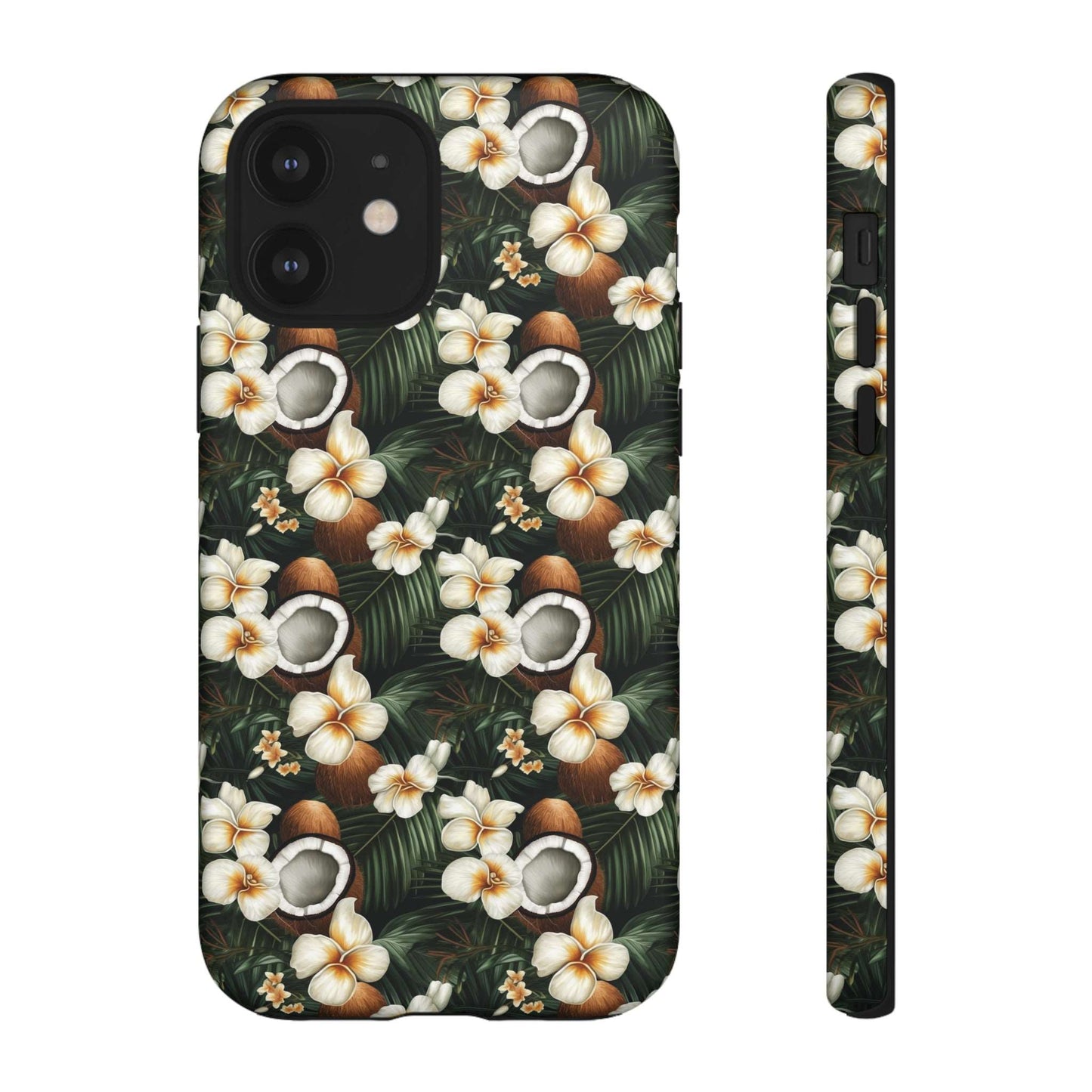 Coconut & Flower Phone Case iPhone 12-15 Pro Max, Google Pixel 5-7 Pro, Samsung S20-23