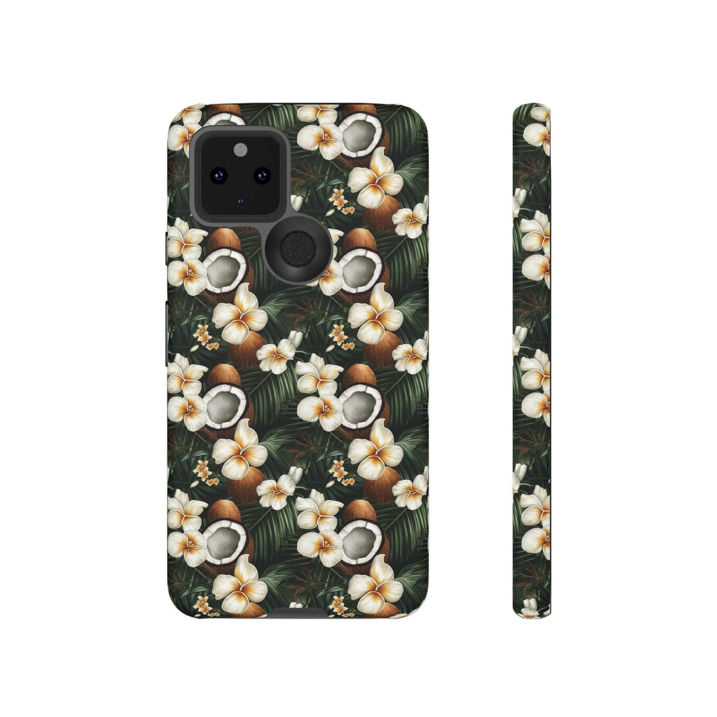 Coconut & Flower Phone Case iPhone 12-15 Pro Max, Google Pixel 5-7 Pro, Samsung S20-23