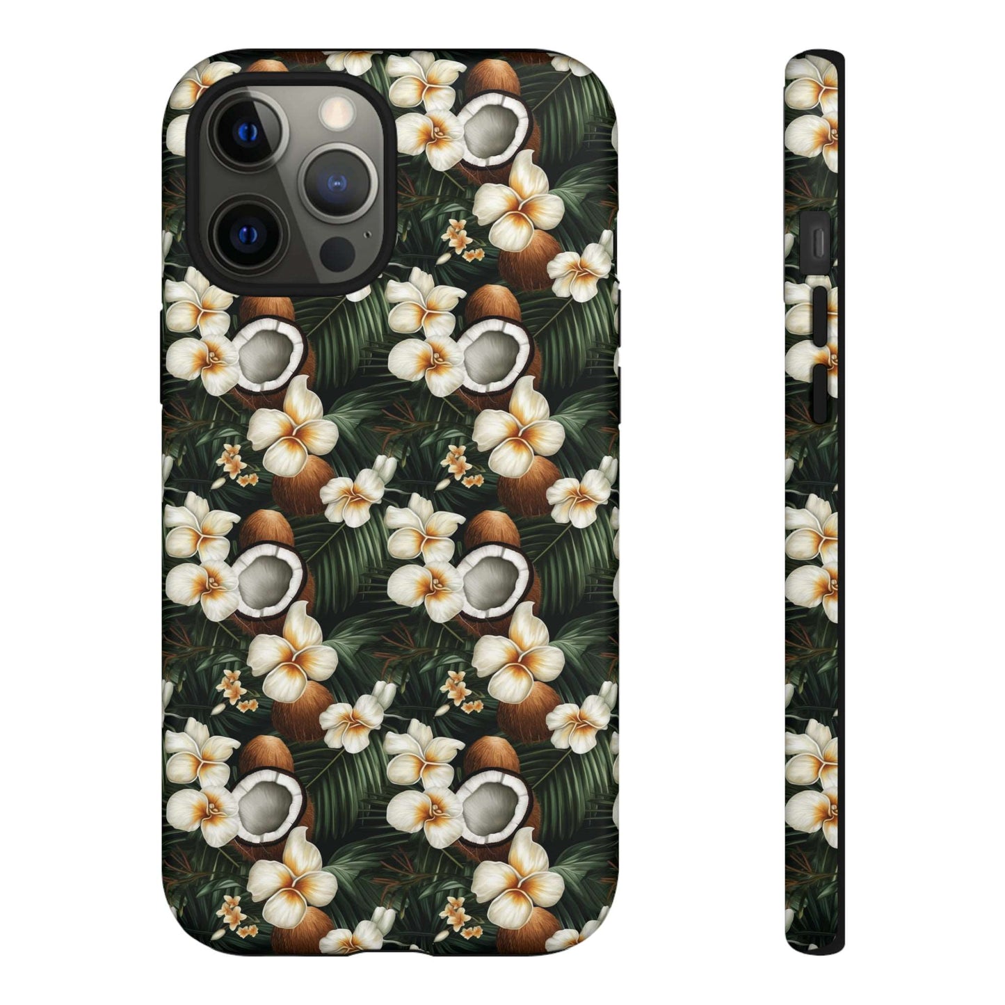 Coconut & Flower Phone Case iPhone 12-15 Pro Max, Google Pixel 5-7 Pro, Samsung S20-23