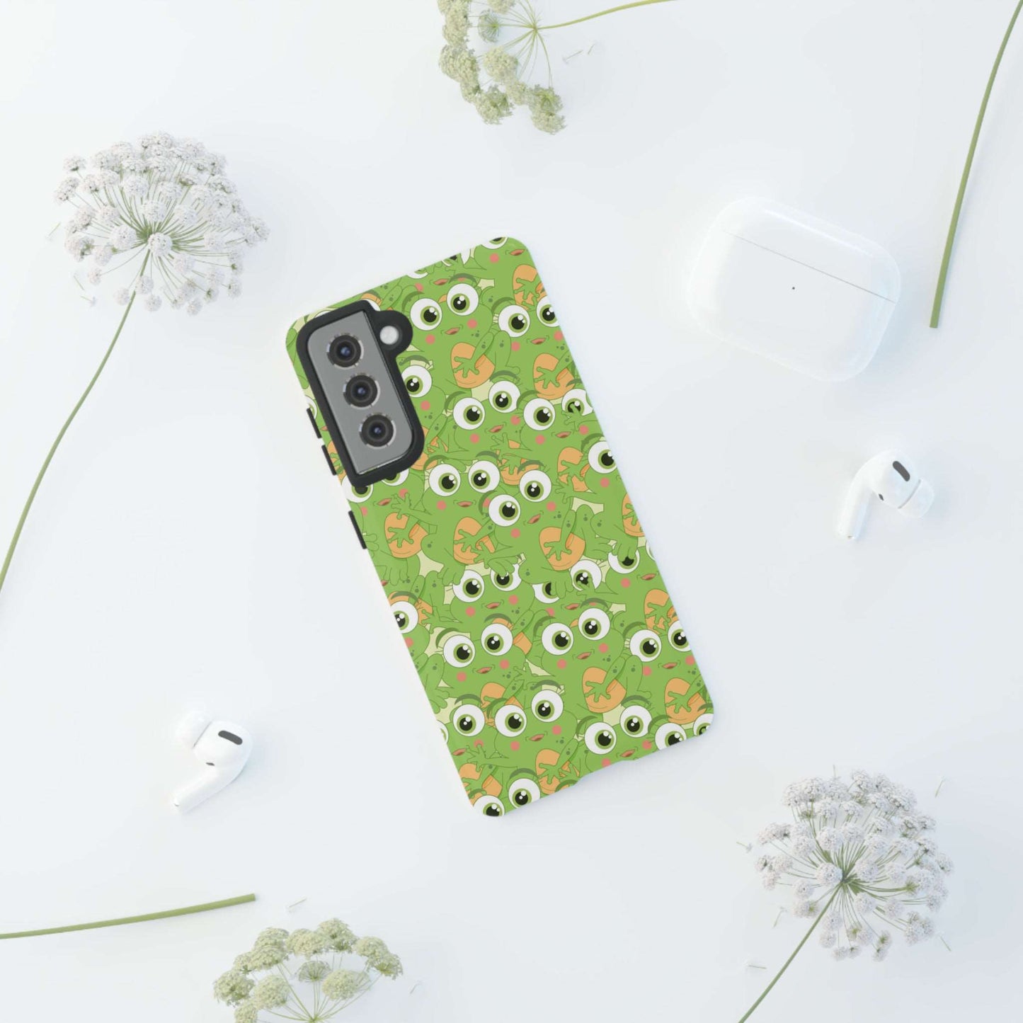 Frog Phone Case iPhone 12-15 Pro Max, Google Pixel 5-7 Pro, Samsung S20-23