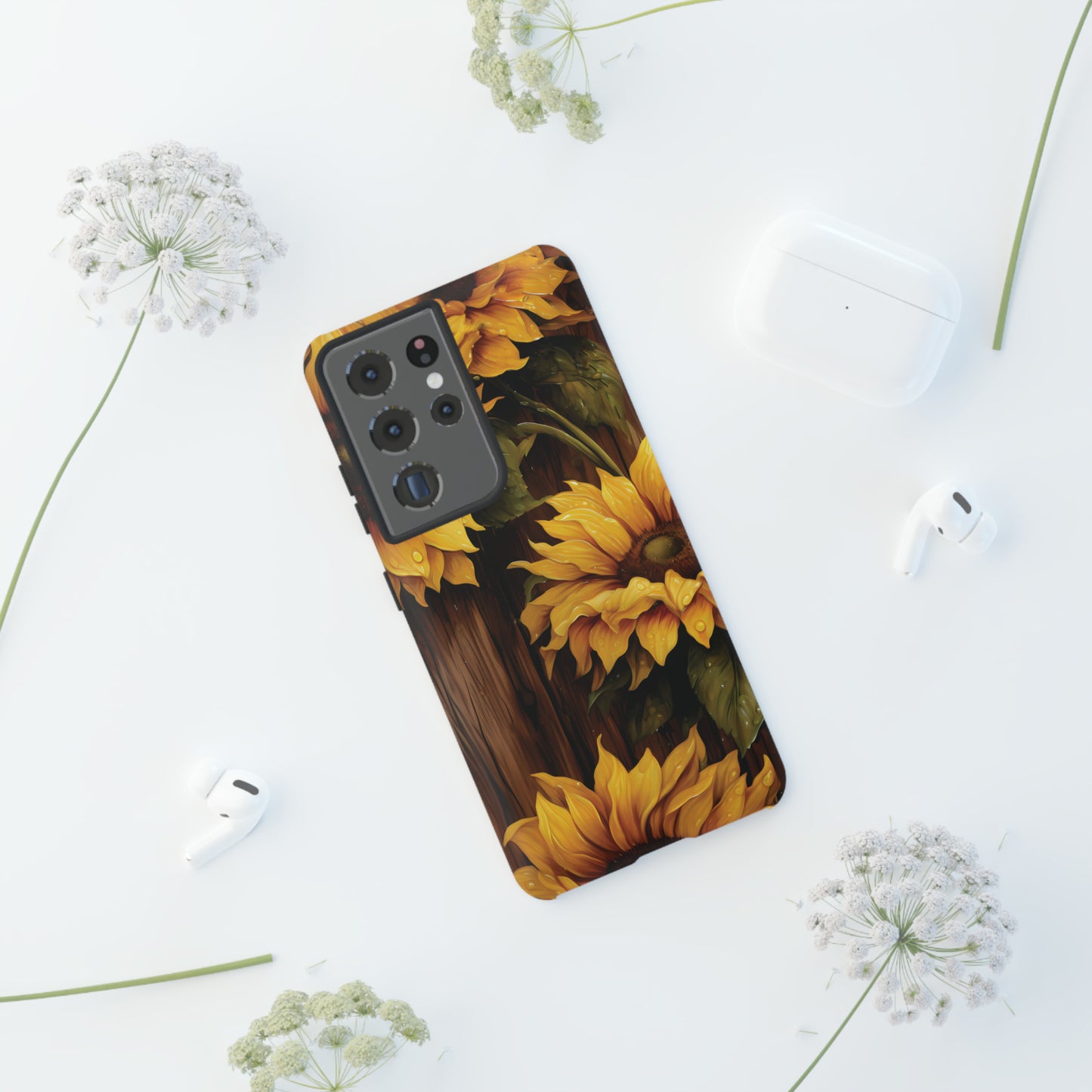 Sunflower Phone Case iPhone 12-15 Pro Max, Google Pixel 5-7 Pro, Samsung S20-23