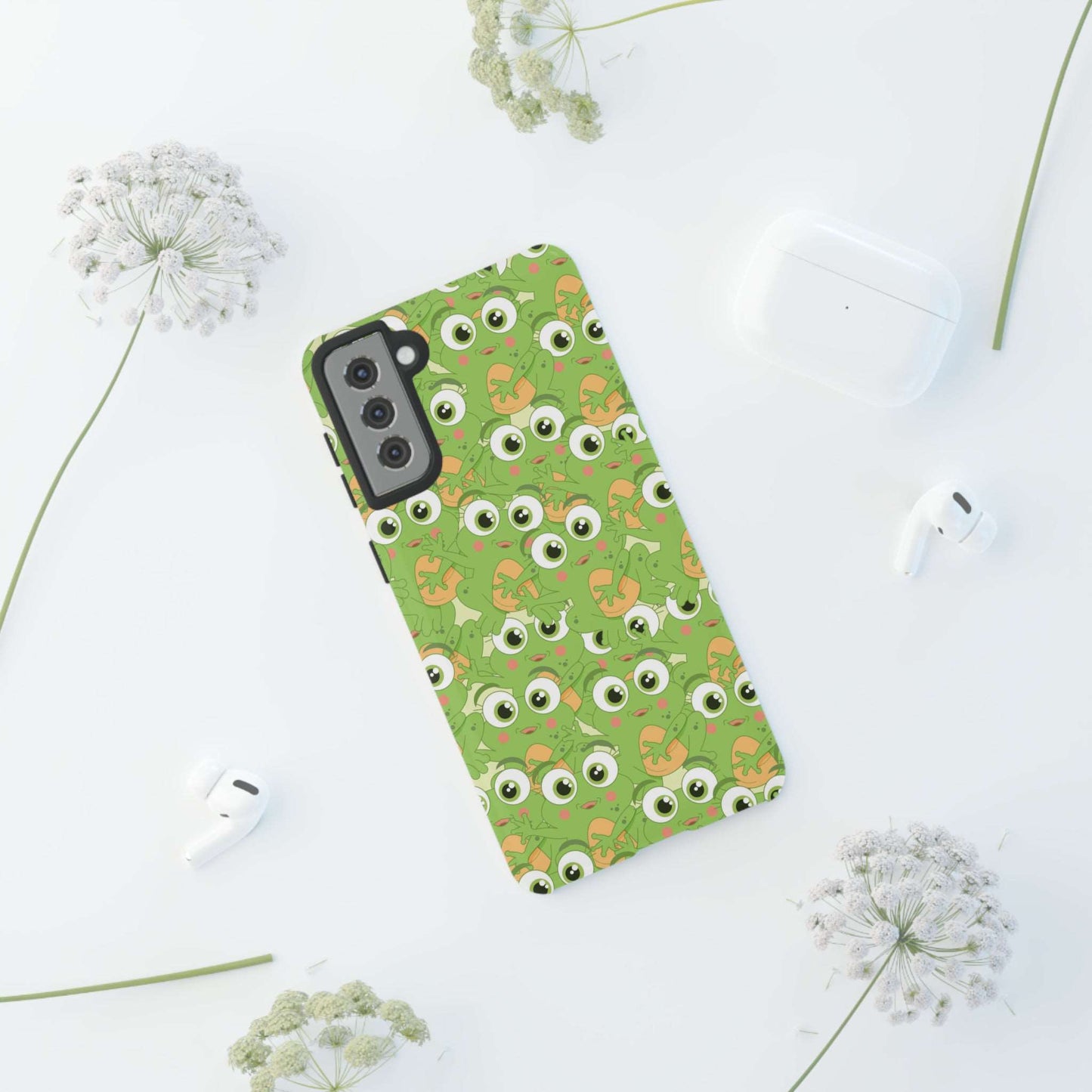 Frog Phone Case iPhone 12-15 Pro Max, Google Pixel 5-7 Pro, Samsung S20-23