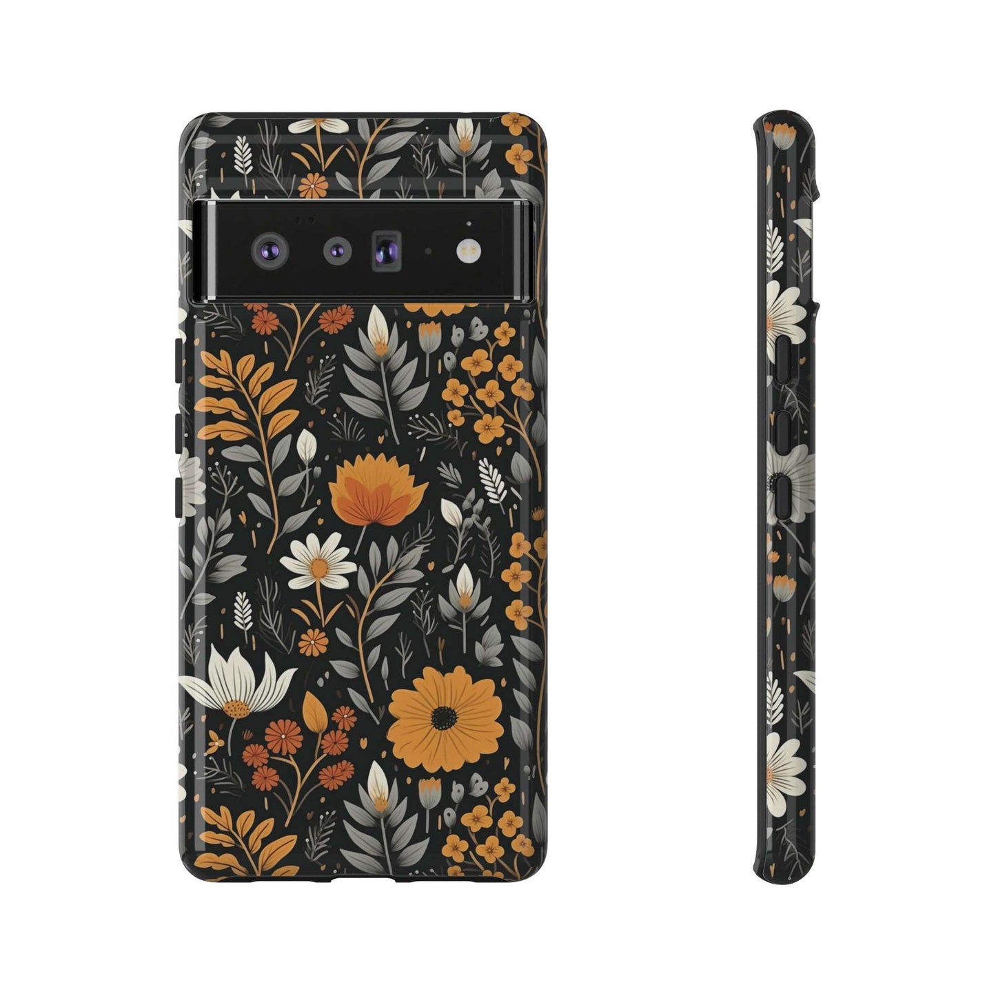 BOHO Flower Phone Case iPhone 12-15 Pro Max, Google Pixel 5-7 Pro, Samsung S20-23