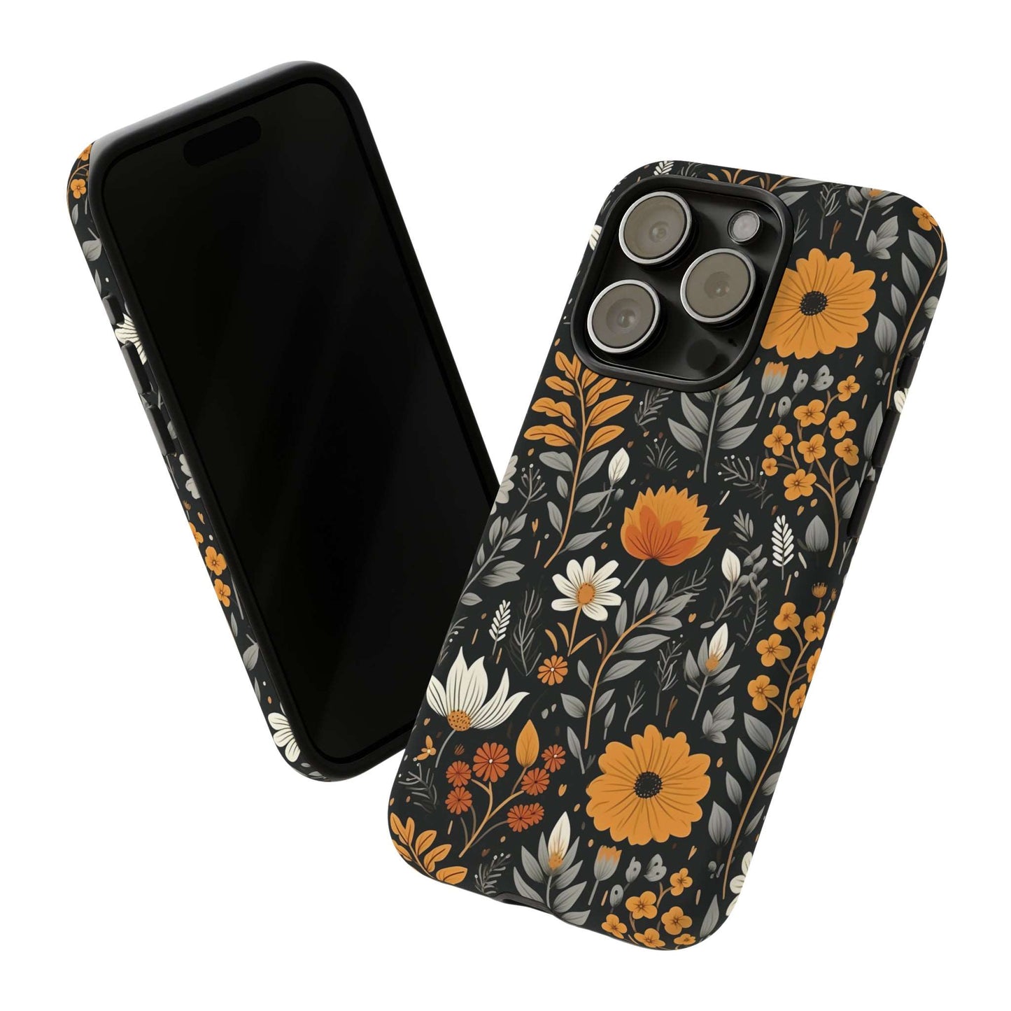 BOHO Flower Phone Case iPhone 12-15 Pro Max, Google Pixel 5-7 Pro, Samsung S20-23