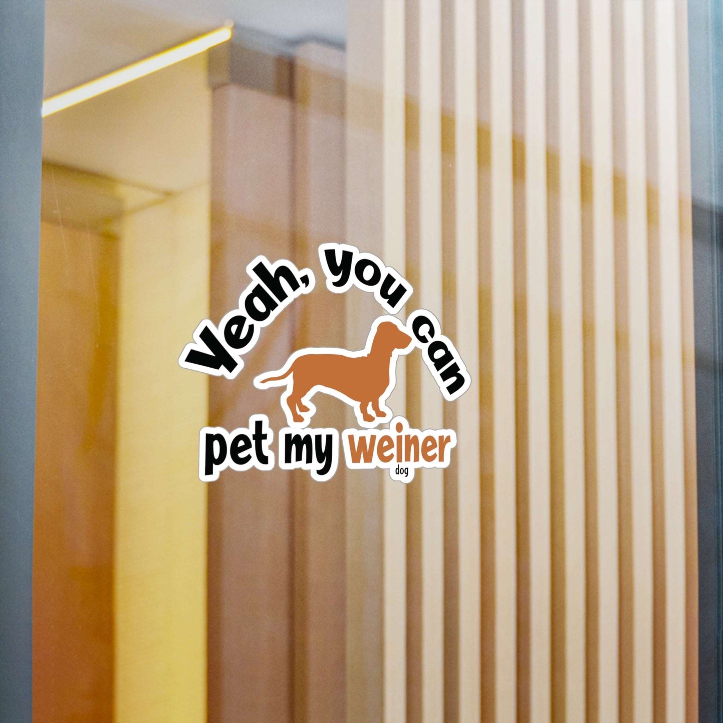 Dachshund Weiner Dog Funny Pet My Weiner Dog Vinyl Car Sticker Decal Sticker