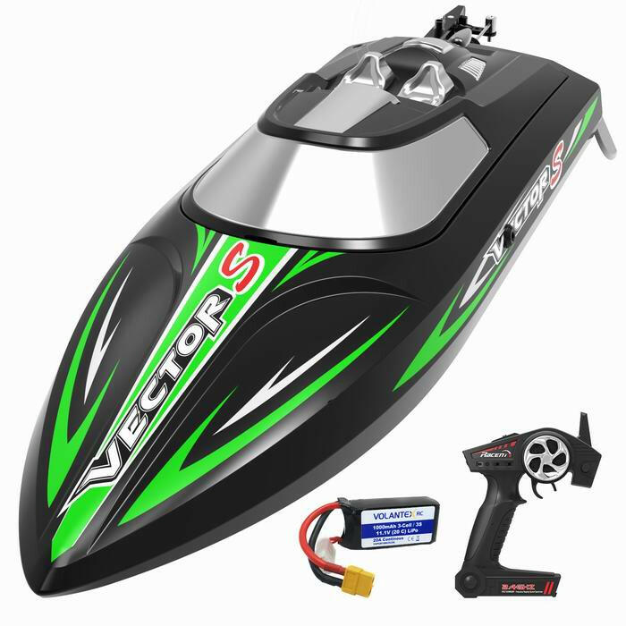 VOLANTEXRC VectorS Brushless 30mph High Speed RC Boat for Lake Racing Self Righting Feature 1 pcs Battery