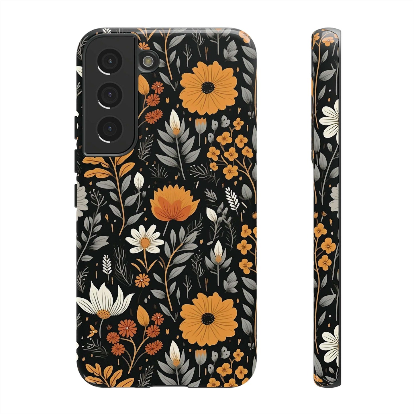 BOHO Flower Phone Case iPhone 12-15 Pro Max, Google Pixel 5-7 Pro, Samsung S20-23