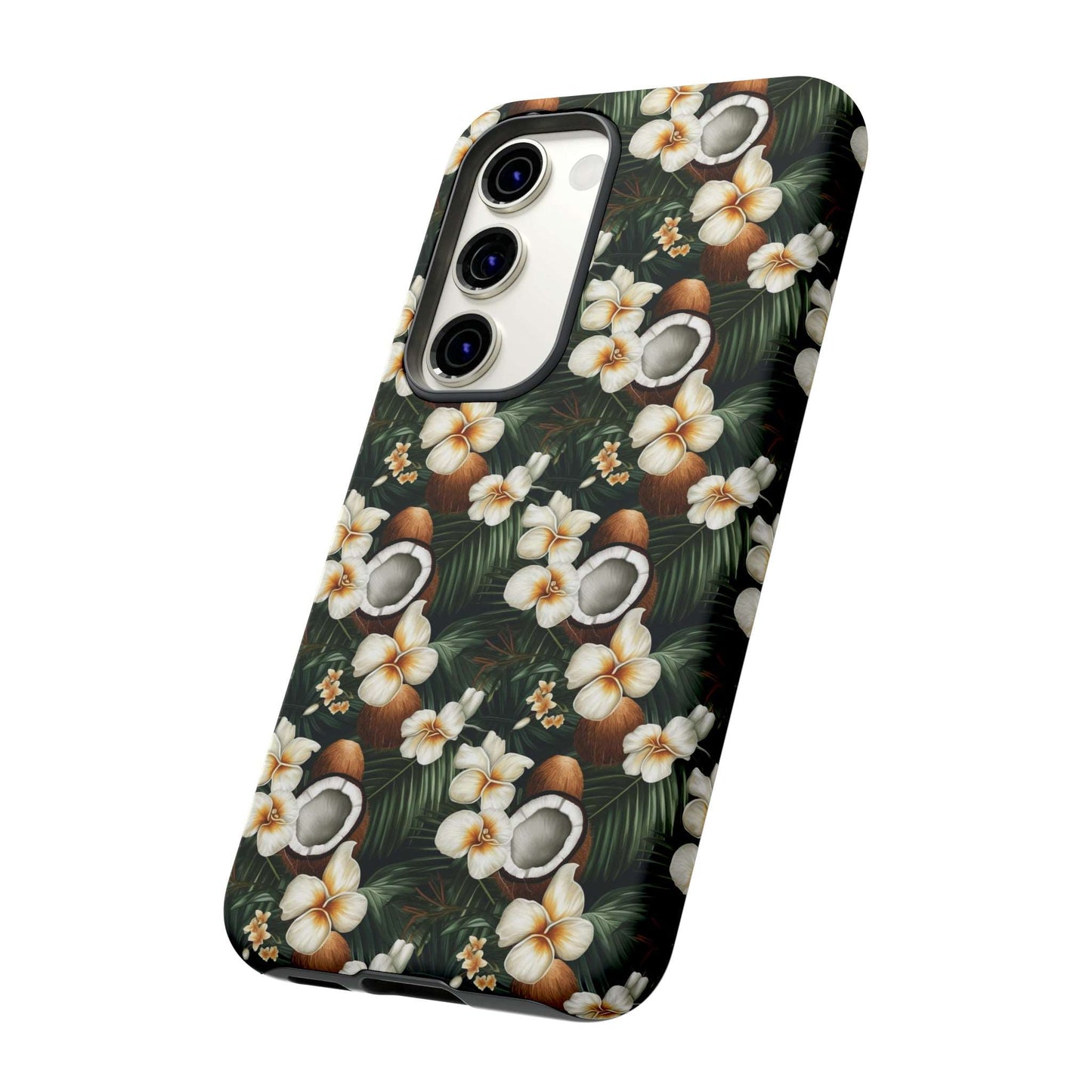 Coconut & Flower Phone Case iPhone 12-15 Pro Max, Google Pixel 5-7 Pro, Samsung S20-23