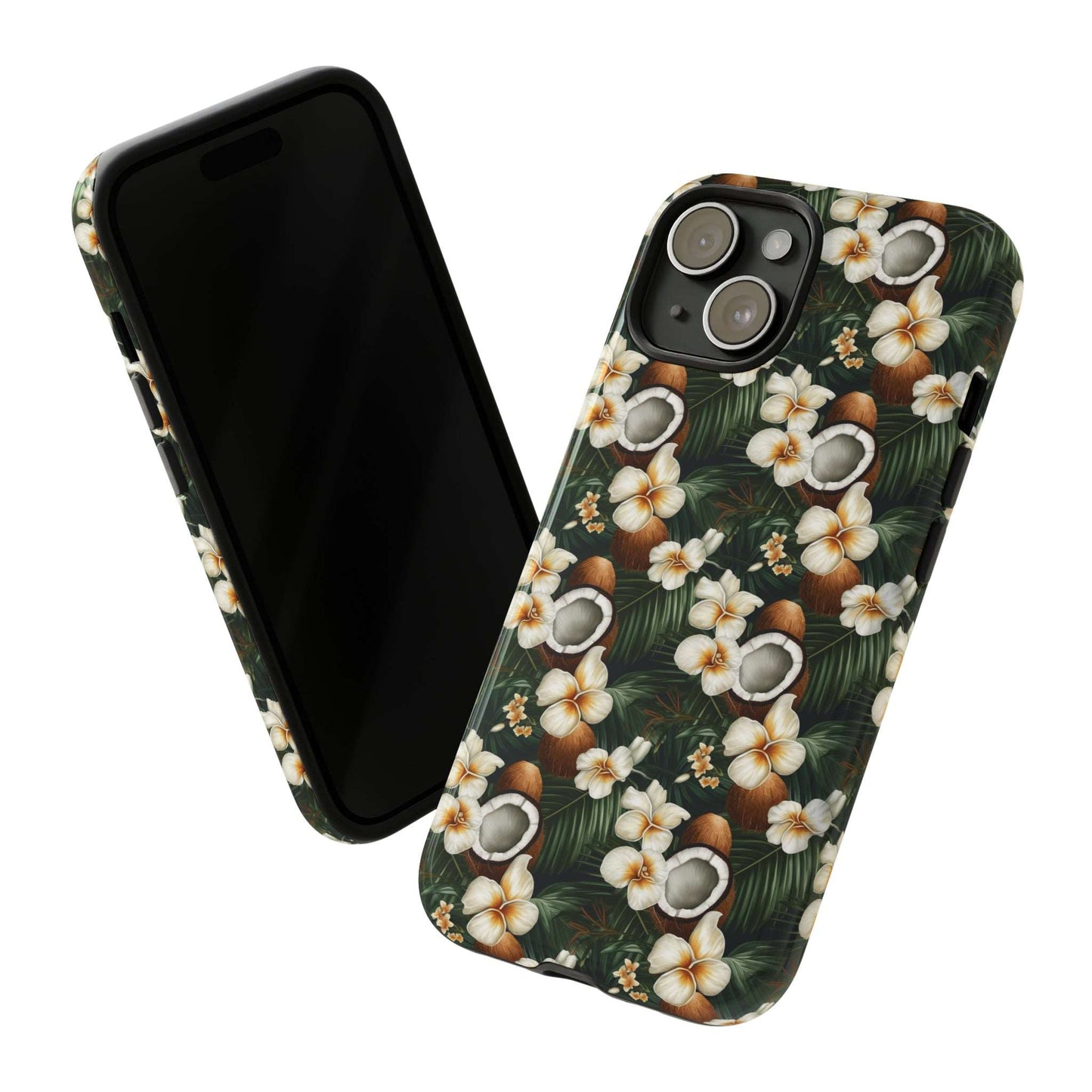 Coconut & Flower Phone Case iPhone 12-15 Pro Max, Google Pixel 5-7 Pro, Samsung S20-23