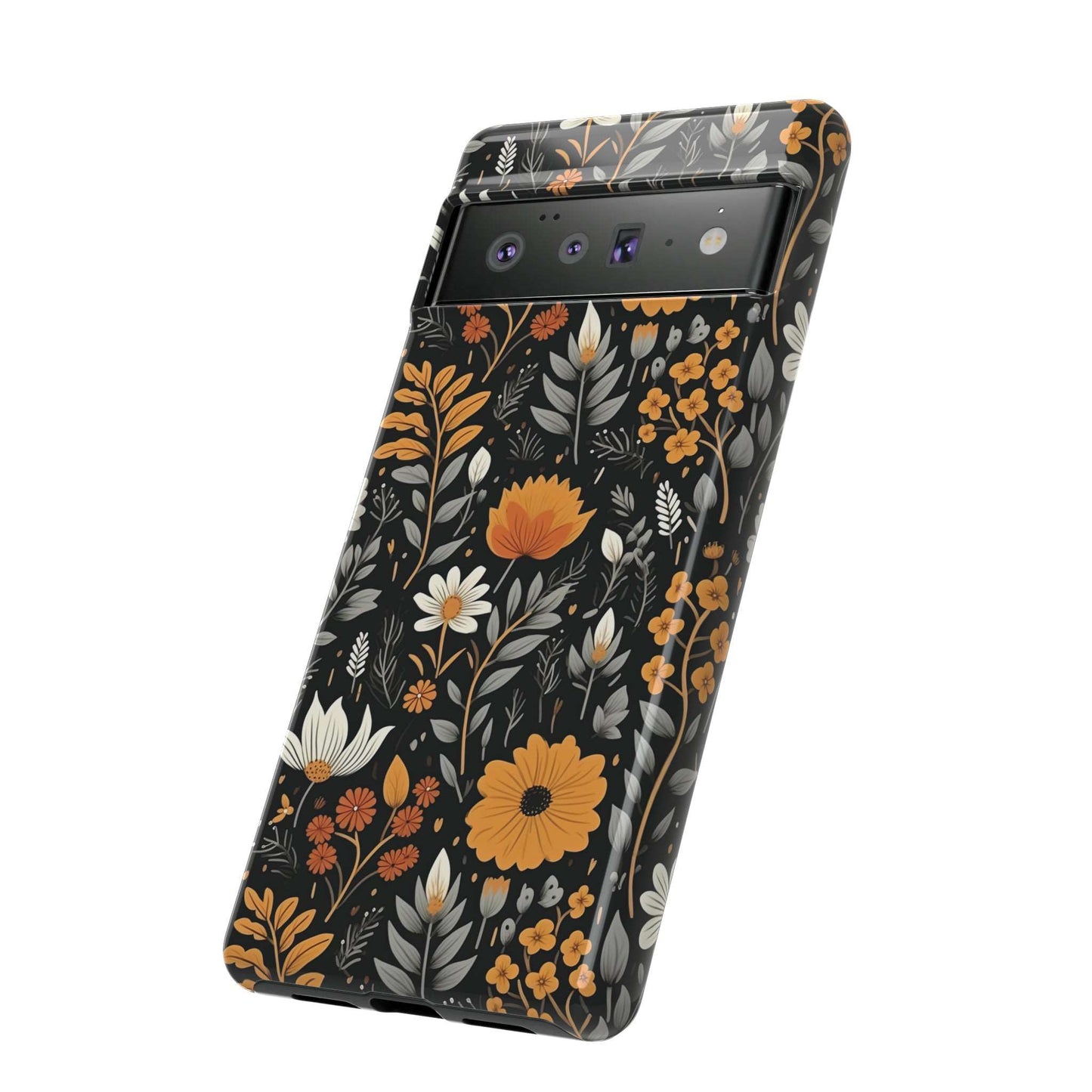 BOHO Flower Phone Case iPhone 12-15 Pro Max, Google Pixel 5-7 Pro, Samsung S20-23