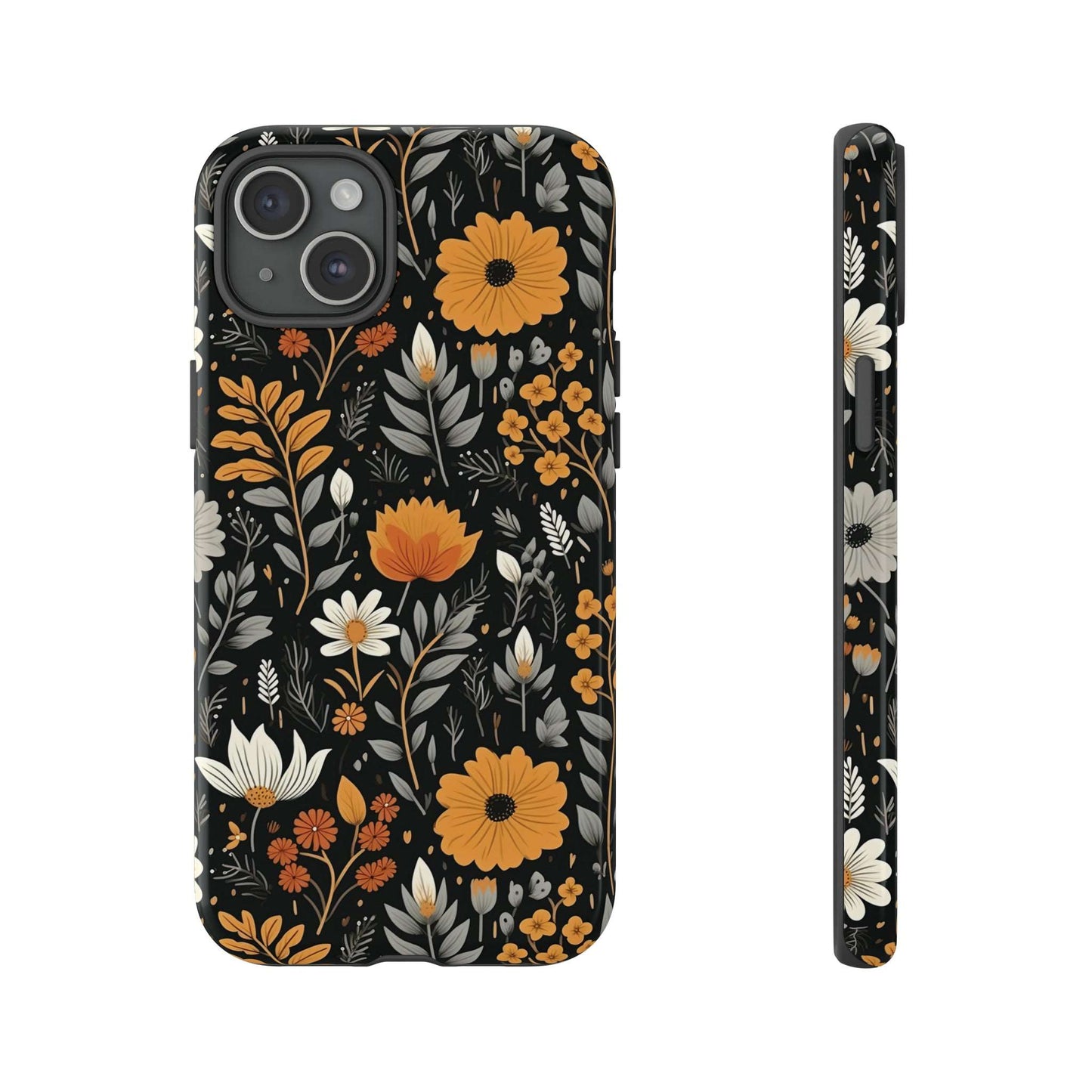 BOHO Flower Phone Case iPhone 12-15 Pro Max, Google Pixel 5-7 Pro, Samsung S20-23