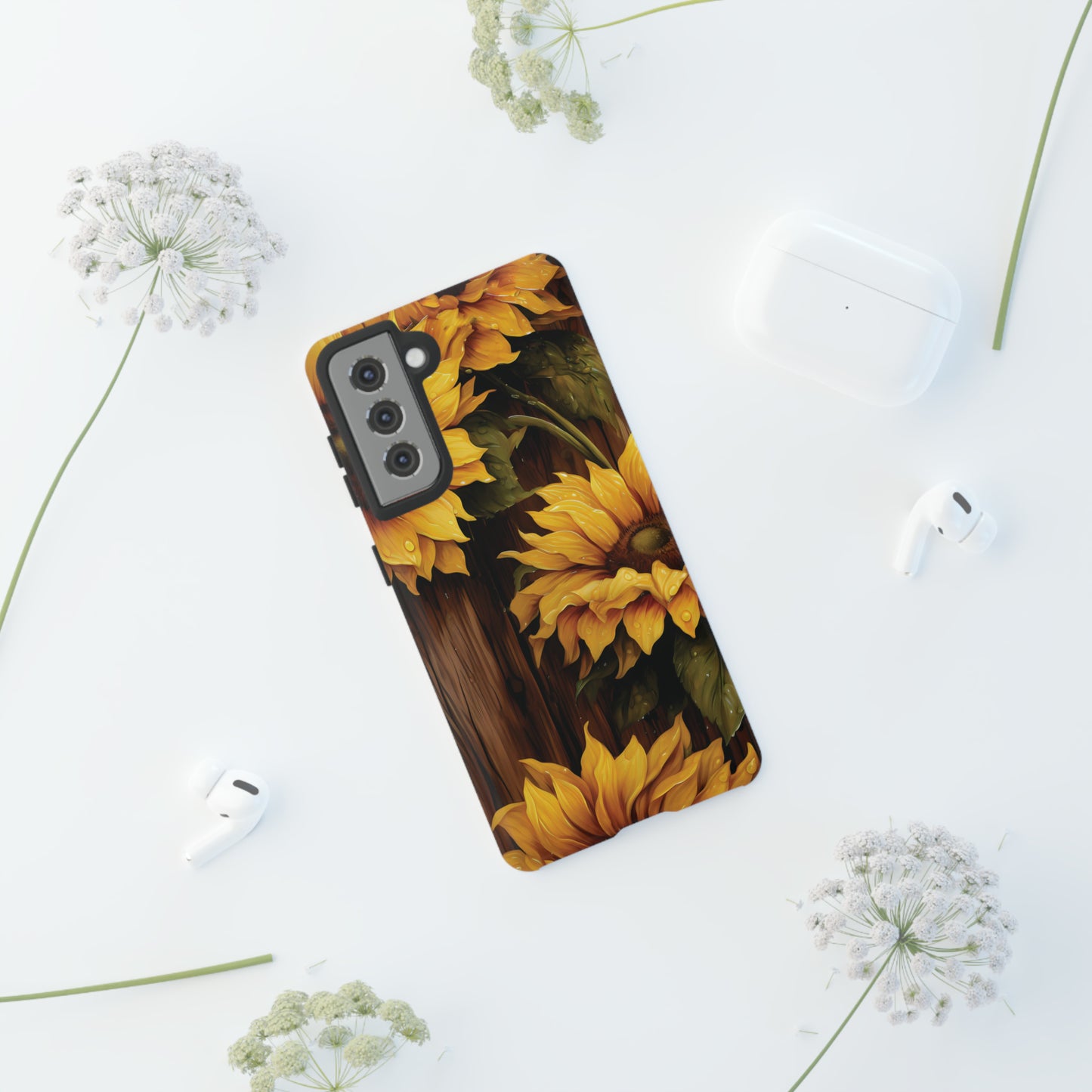 Sunflower Phone Case iPhone 12-15 Pro Max, Google Pixel 5-7 Pro, Samsung S20-23