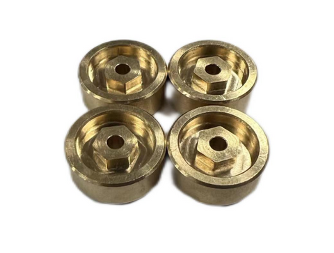 HobbyPlus Optional Machine Brass Wheel Hex (4pcs)