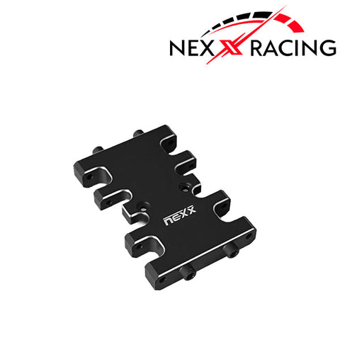 Nexx Racing Aluminum 7075 Center Skid Plate CNC Machined For AX24 - BLACK