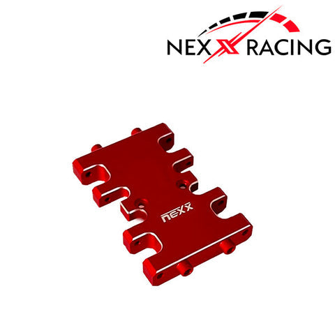 Nexx Racing Aluminum 7075 Center Skid Plate CNC Machined For AX24 - RED