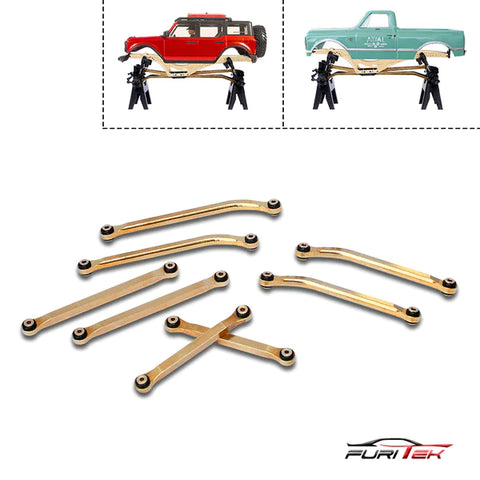 FURITEK Brass High Clearance Links Set For SCX24 BRONCO & C-10 JEEP