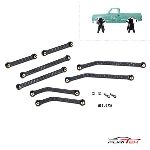 FURITEK Carbon High Clearance Links Set For SCX24 C-10 JEEP