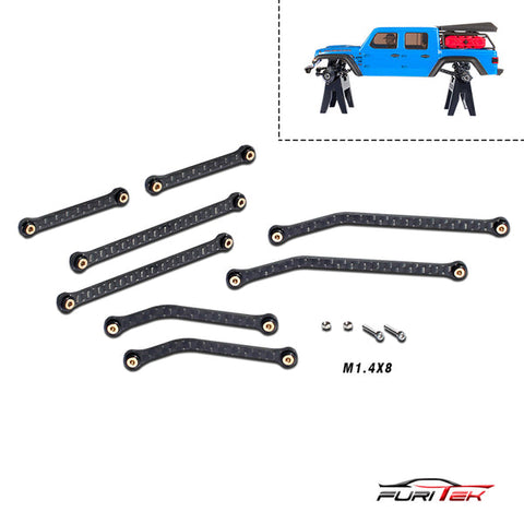 FURITEK Carbon High Clearance HIGH Links Set  For SCX24 Gladiator