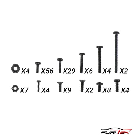 FURITEK COMPLETE SCREW SET FOR FURITEK FX118 FURY WAGON