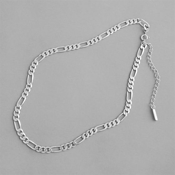 Hollow Chain Choker 925 Sterling Silver Necklace