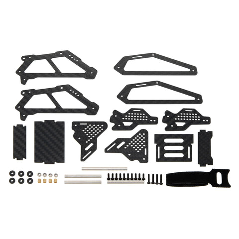 MEUS Racing Carbon LCG Chassis Frame Set Multi-hole Shock Mount for 1/18 TRX4M