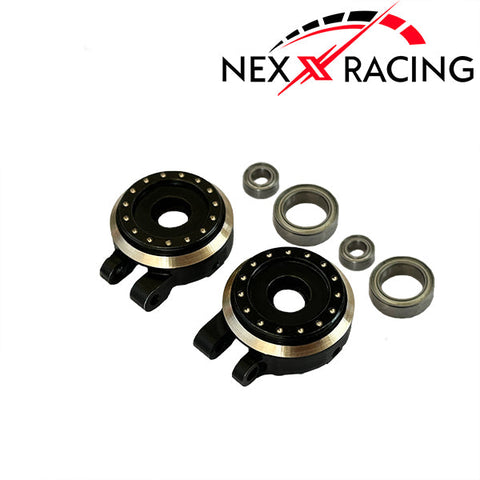 NexxRacing Brass Front Steering Knuckles Set Heavy Weight Upgrades for 1/18 TRX4M