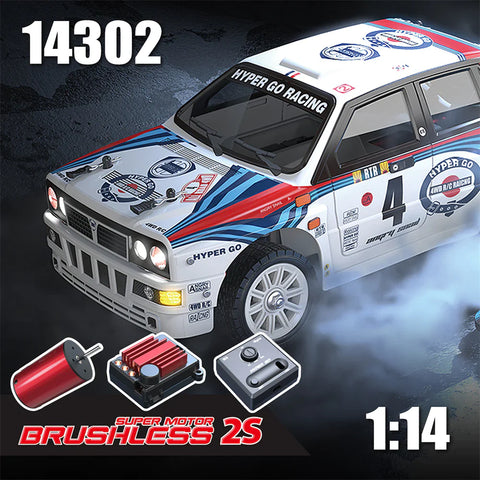 MJX Hyper Go 14302 1:14 RC Car 2.4G High Speed Drift Rally Car Brushless 4WD Off-Road