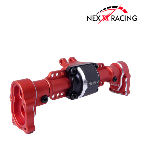 Nexx Racing Rear Housing Alu 7075 T6 For FMS FCX24 Max Smasher & Power Wagon (Without Outer Cover) (Red)