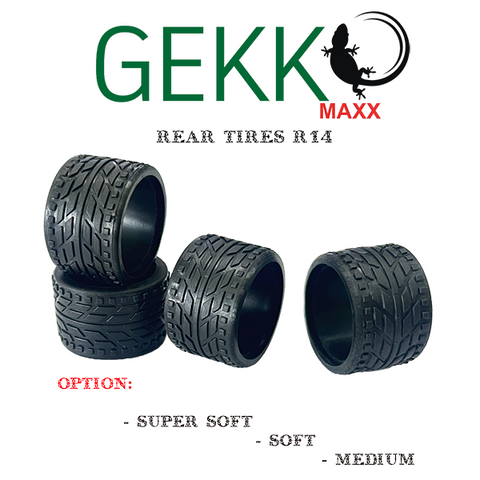 Gekko Maxx Rear Tires R14 (4pcs) - Medium