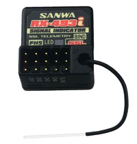 Sanwa 4-channel RX-493i Receiver for M17/MT-5 - Coaxial Antenna