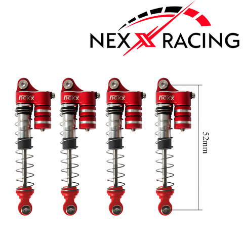 Nexx Racing Reservoir Shock (4 pcs) for 1/24 AX24 - RED