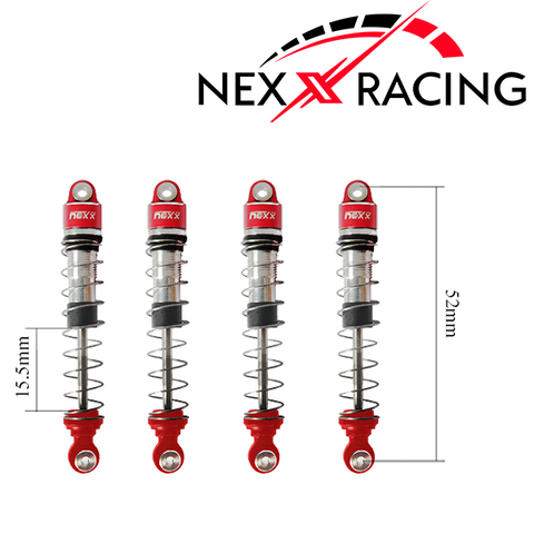 Nexx Racing Oil Shock (4 pcs) for 1/24 AX24 - RED