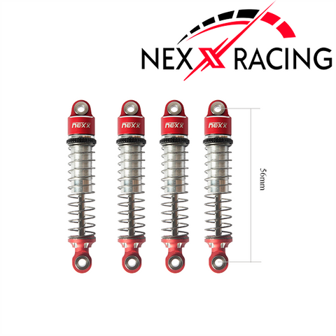 Nexx Racing Oil Shock (4pcs) for 1/18 TRX-4M - RED